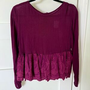 Deep Purple Lace Blouse